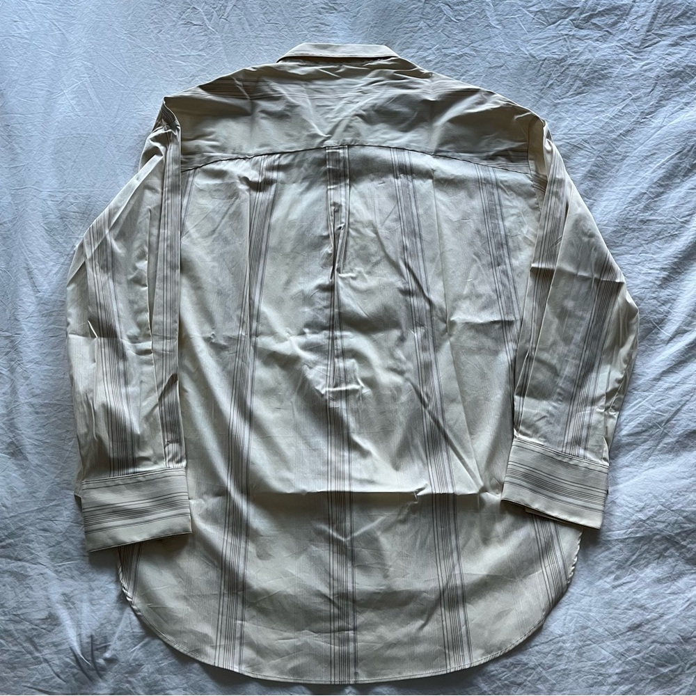 NWT Faithfull the Brand En Vau Oversized Shirt in Foam & Taupe Stripe Size‎ L - Picture 11 of 11